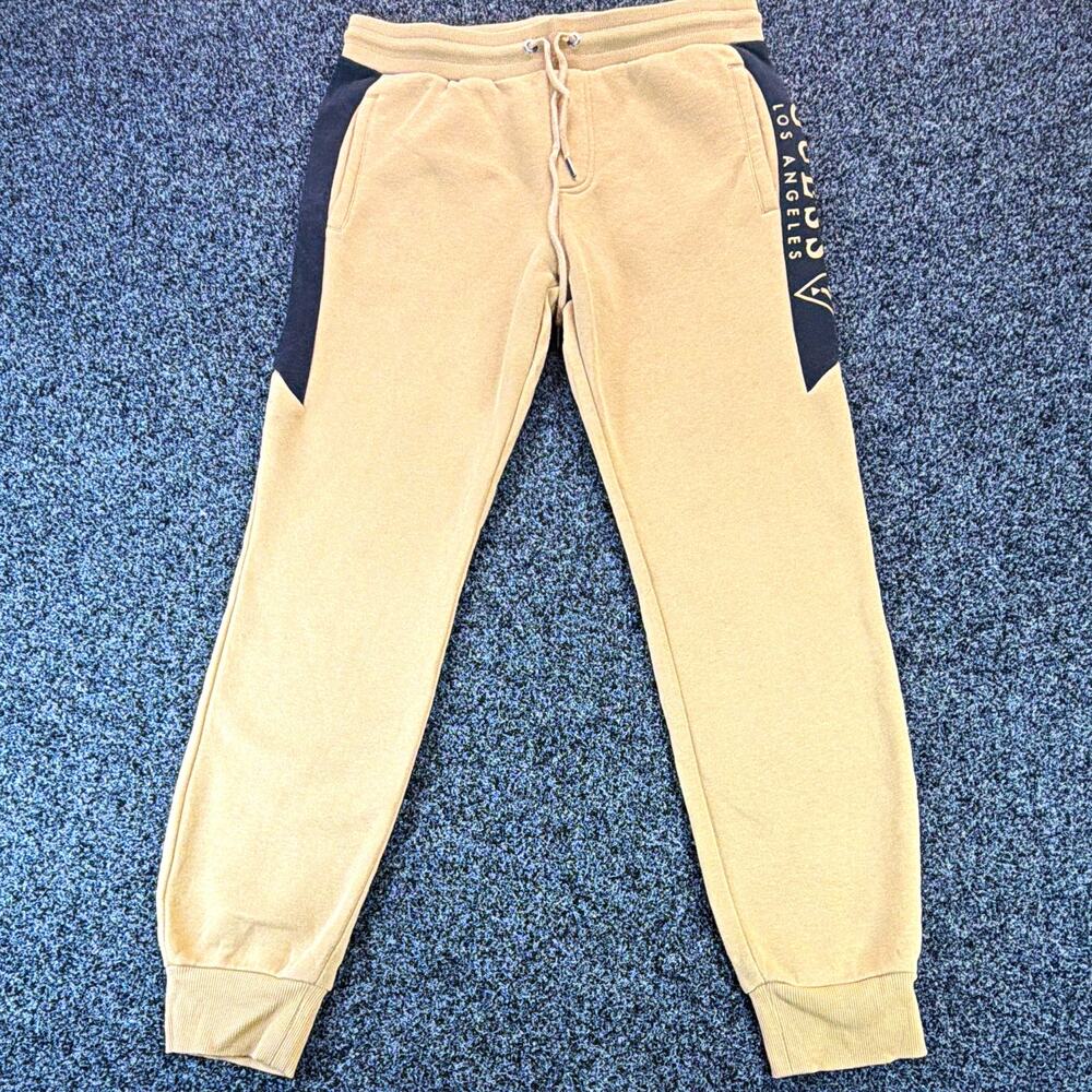 GUESS Los Angeles Men's Beige Fleece Jogger Sweatpants S 28" Inseam Pockets
